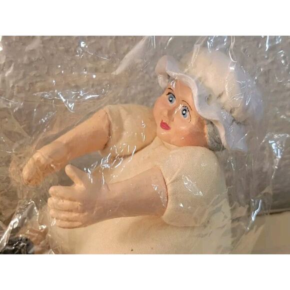 Mini Muslin Santa Elf Doll and Mrs. Santa Just For Keeps Crafts Christmas Vtg. - Picture 7 of 9